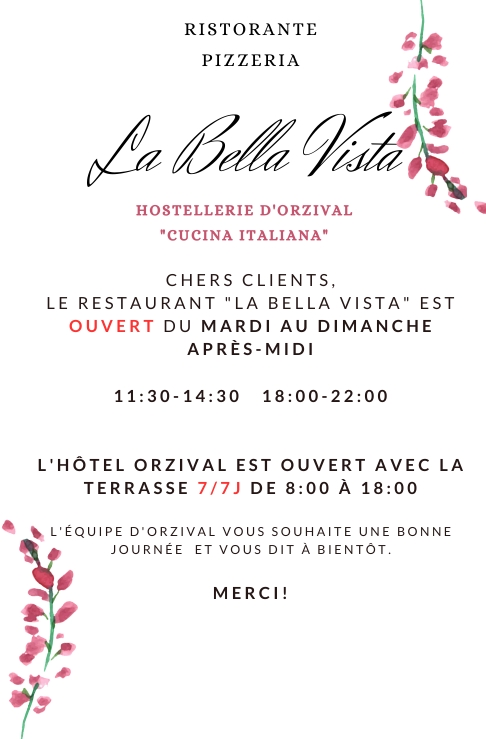 Horaires du restaurant